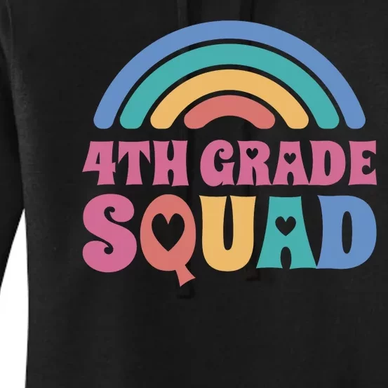 4th Grade Squad Rainbow Women's Pullover Hoodie