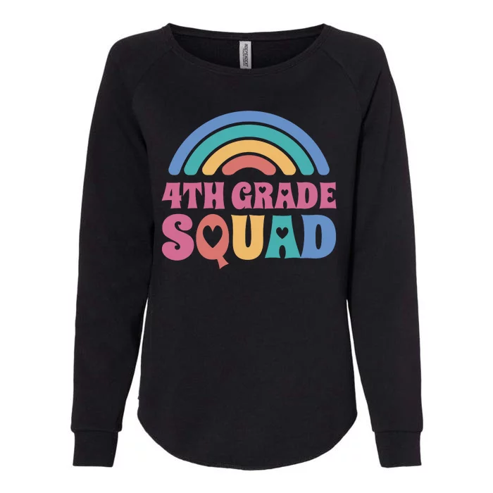 4th Grade Squad Rainbow Womens California Wash Sweatshirt