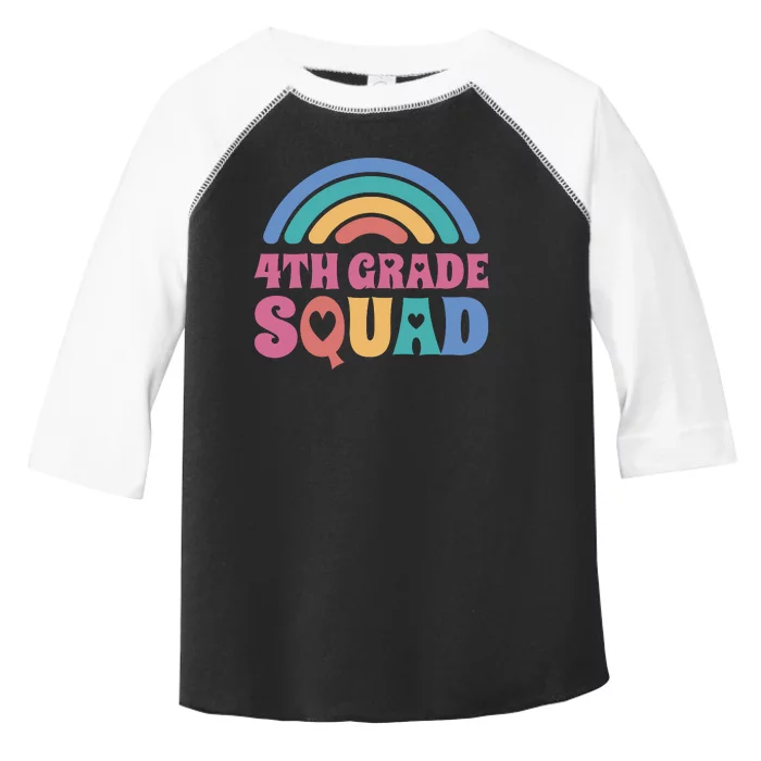 4th Grade Squad Rainbow Toddler Fine Jersey T-Shirt