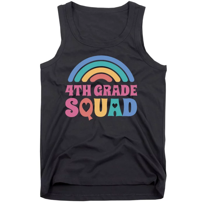 4th Grade Squad Rainbow Tank Top