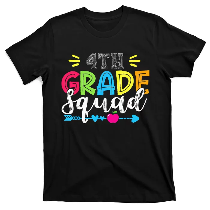 4th Grade Squad Team Back To School Teacher Student T-Shirt