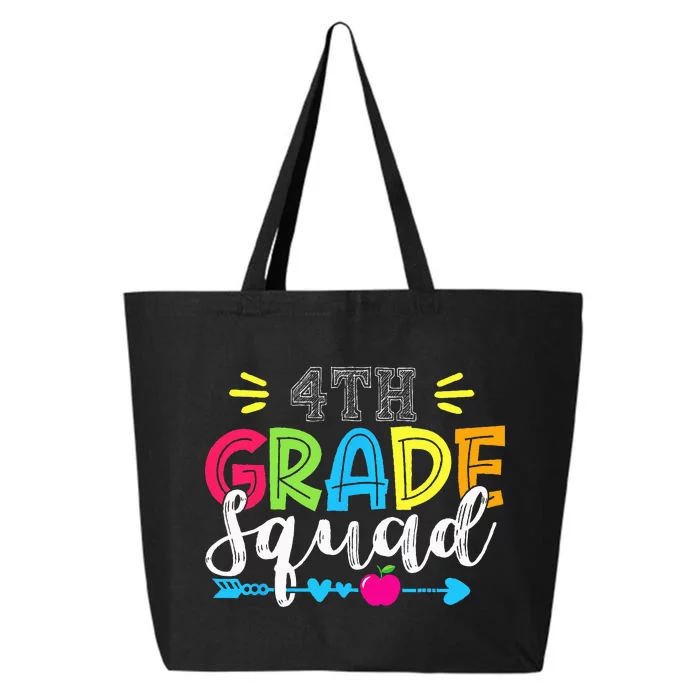 4th Grade Squad Team Back To School Teacher Student 25L Jumbo Tote