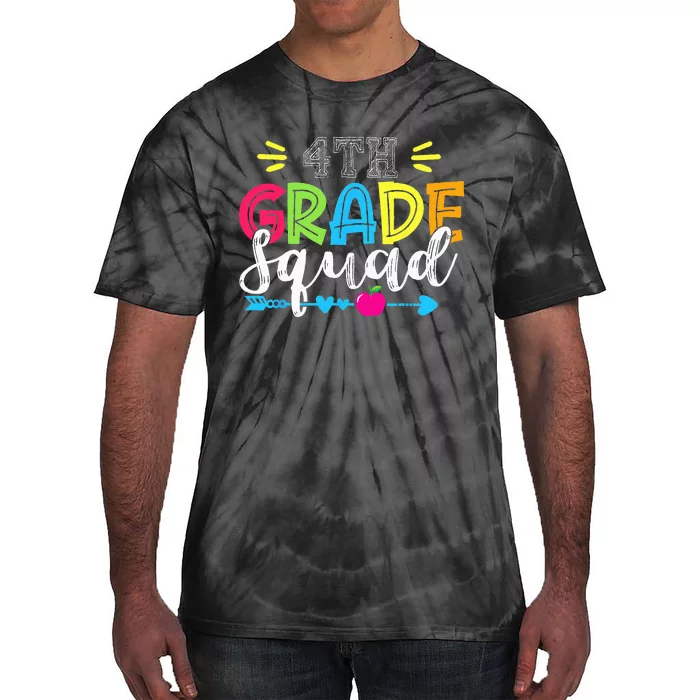 4th Grade Squad Team Back To School Teacher Student Tie-Dye T-Shirt