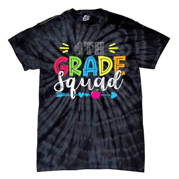 4th Grade Squad Team Back To School Teacher Student Tie-Dye T-Shirt