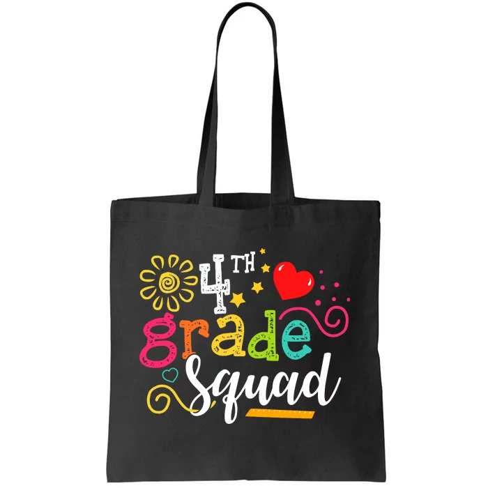 4th Grade Squad Student Teacher Gift Back To School Tote Bag