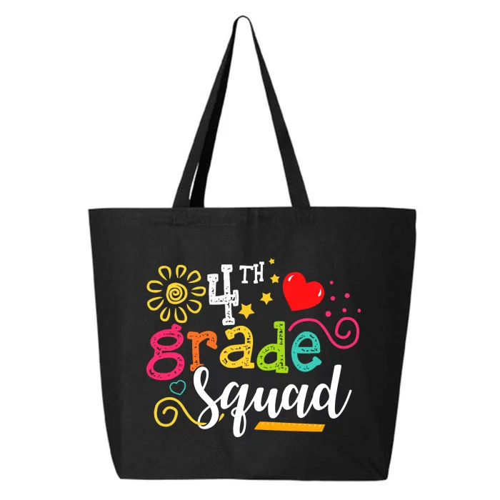 4th Grade Squad Student Teacher Gift Back To School 25L Jumbo Tote