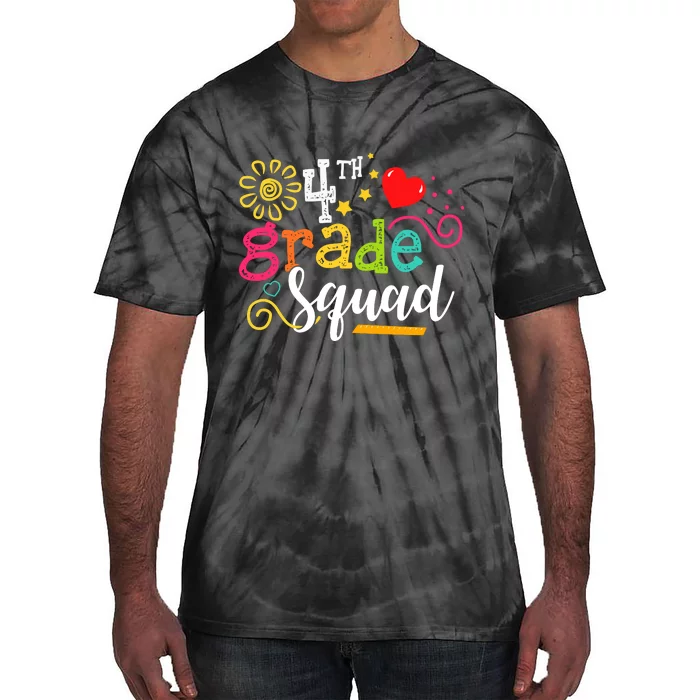 4th Grade Squad Student Teacher Gift Back To School Tie-Dye T-Shirt