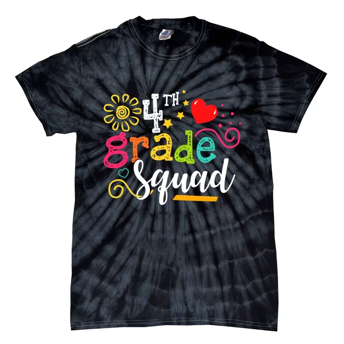 4th Grade Squad Student Teacher Gift Back To School Tie-Dye T-Shirt