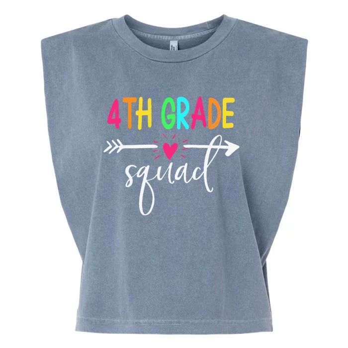 4th Grade Squad Back To School Team Teacher Student Garment-Dyed Women's Muscle Tee