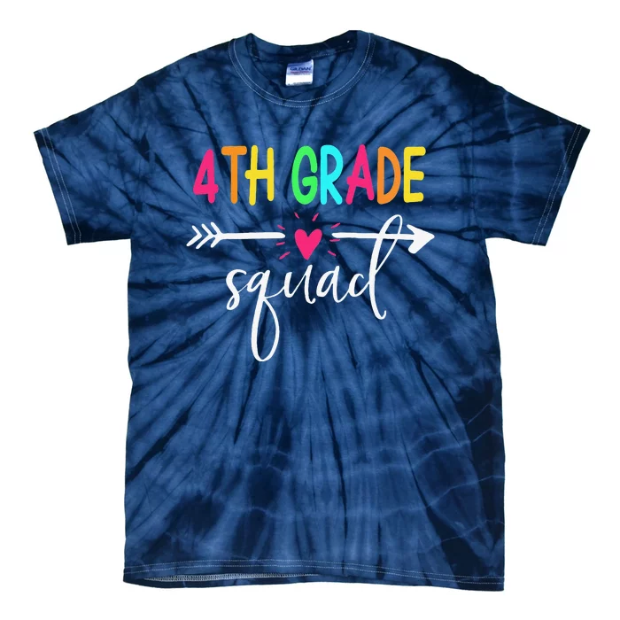 4th Grade Squad Back To School Team Teacher Student Tie-Dye T-Shirt