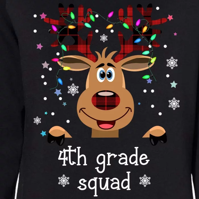 4th Grade Squad Reindeer Christmas Womens California Wash Sweatshirt