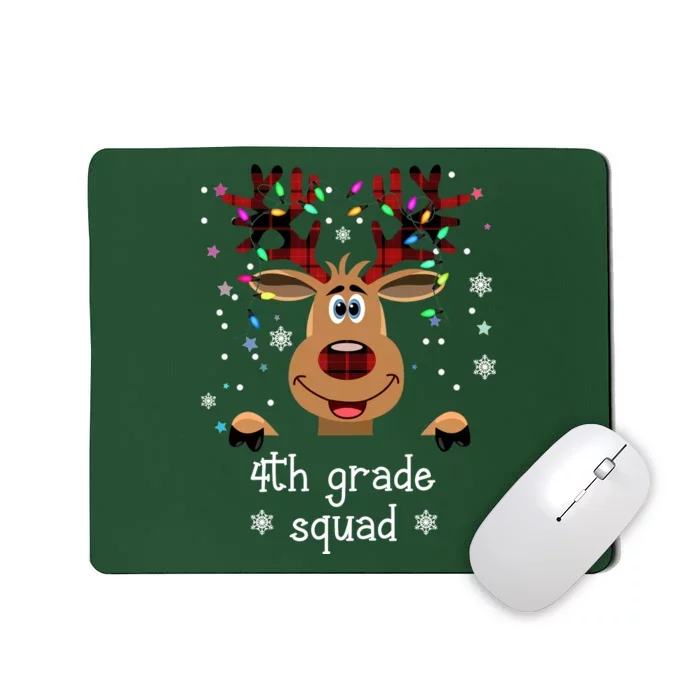 4th Grade Squad Reindeer Christmas Mousepad