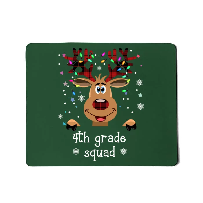 4th Grade Squad Reindeer Christmas Mousepad