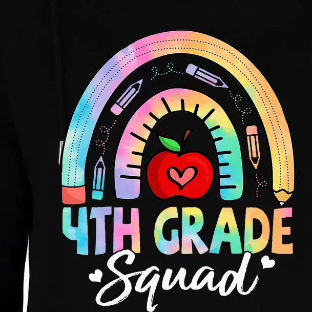 4th Grade Squad Back To School Fourth Grade Teacher Womens Funnel Neck Pullover Hood