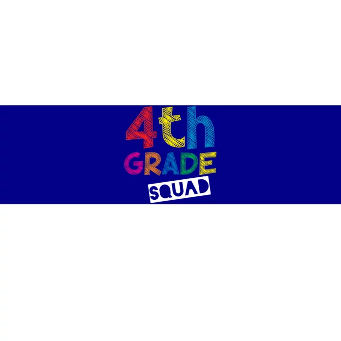 4Th Grade Teacher Design 4Th Grade Squad Gift Bumper Sticker