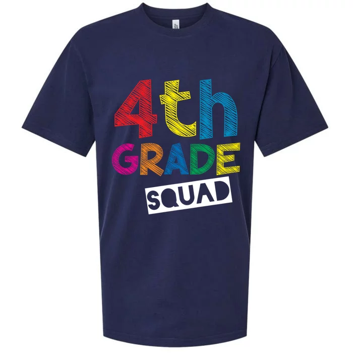 4Th Grade Teacher Design 4Th Grade Squad Gift Sueded Cloud Jersey T-Shirt