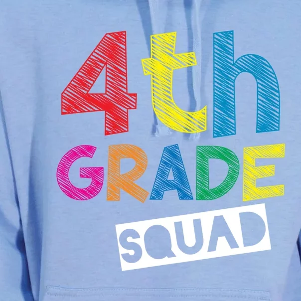 4Th Grade Teacher Design 4Th Grade Squad Gift Unisex Surf Hoodie