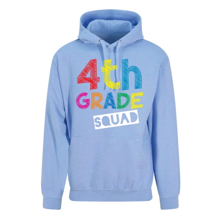 4Th Grade Teacher Design 4Th Grade Squad Gift Unisex Surf Hoodie