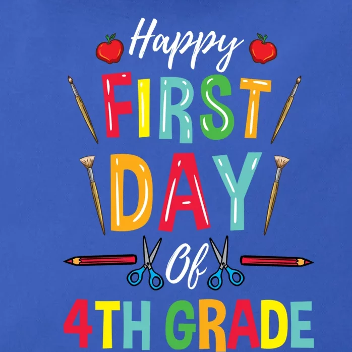 4Th Grade Teacher Happy First Day Of 4Th Grade Gift Zip Tote Bag