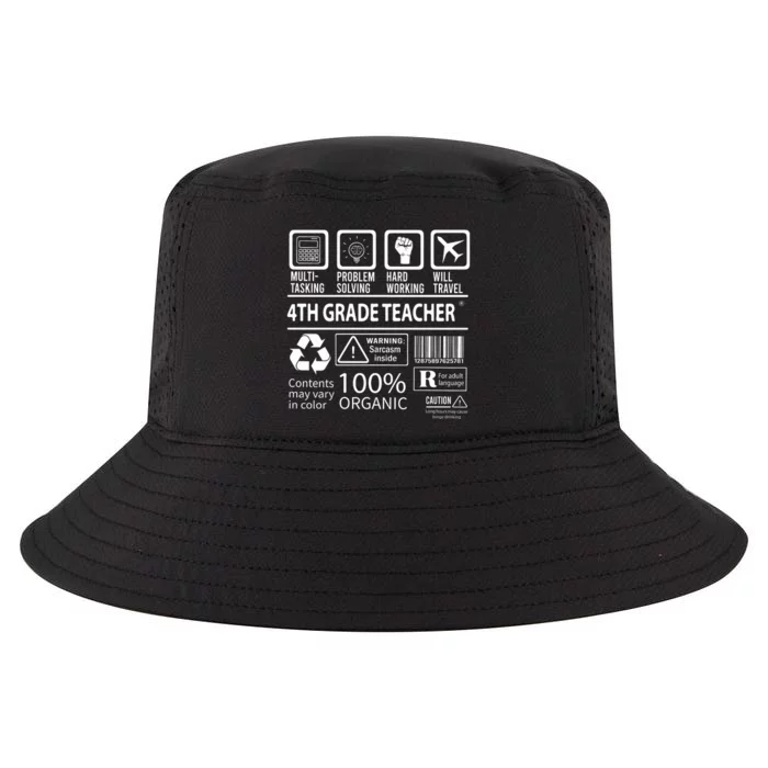 4th Grade Teacher MultiTasking Certified Job Gift Fourth Grade Cool Comfort Performance Bucket Hat