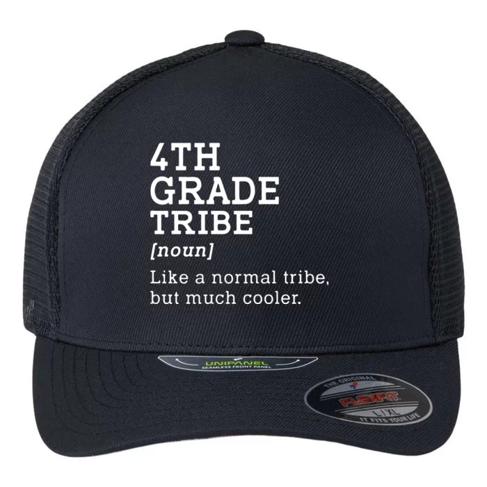 4th Grade Tribe Back To School Teacher Fourth Grade Team Gift Flexfit Unipanel Trucker Cap