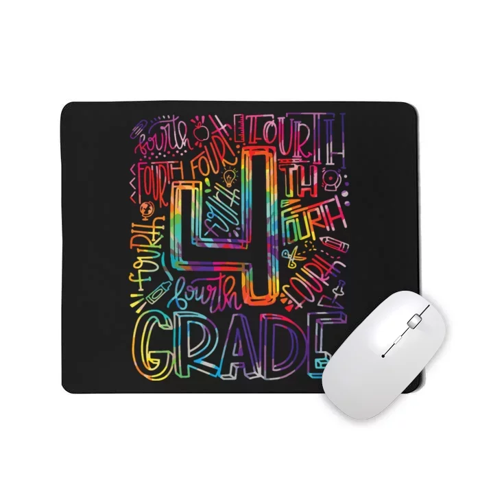 4th Grade Typography Team Fourth Grade Back To School Mousepad