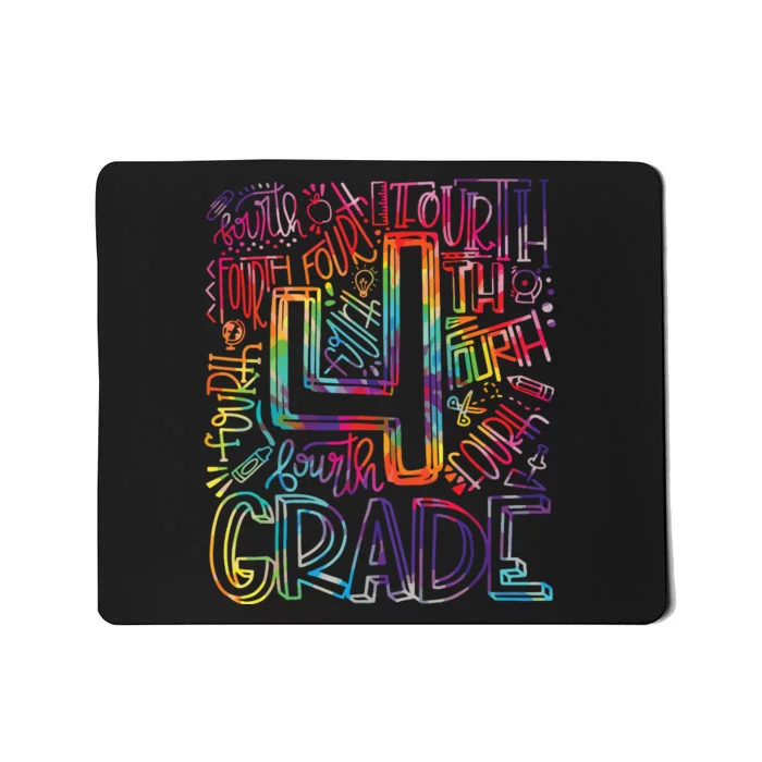 4th Grade Typography Team Fourth Grade Back To School Mousepad