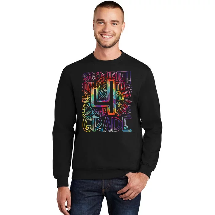 4th Grade Typography Team Fourth Grade Back To School Tall Sweatshirt