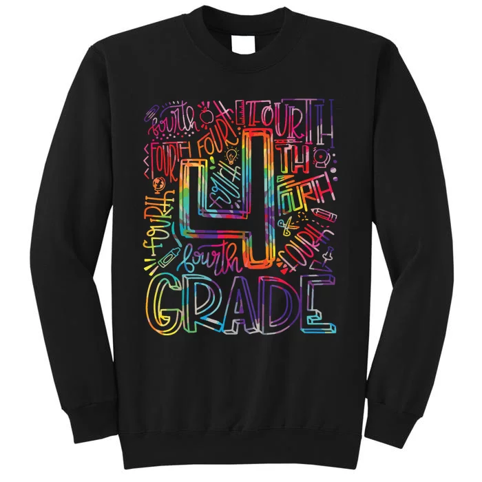 4th Grade Typography Team Fourth Grade Back To School Tall Sweatshirt