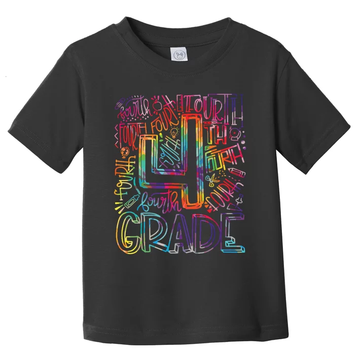 4th Grade Typography Team Fourth Grade Back To School Toddler T-Shirt