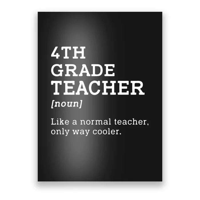 4th Grade Teacher Idea For Fourth Grade Teacher Gift Poster