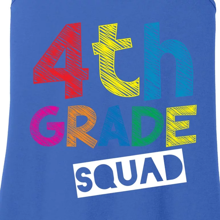 4Th Grade Teacher Design 4Th Grade Squad Cute Gift Ladies Essential Tank