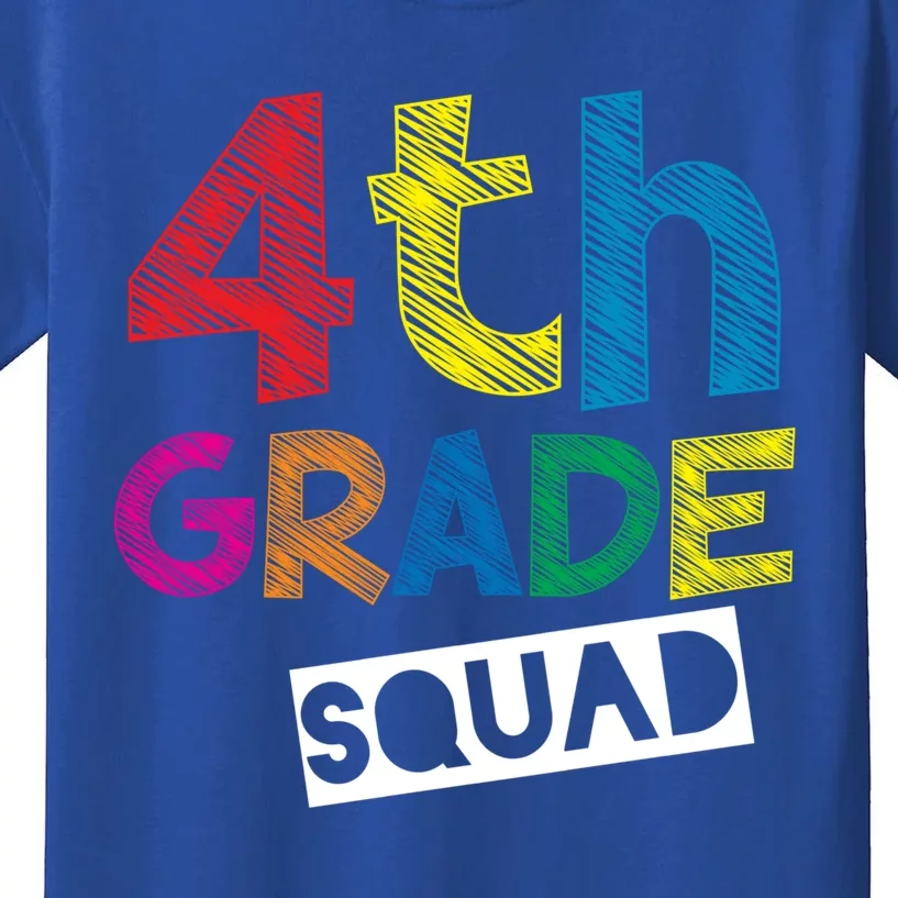 4Th Grade Teacher Design 4Th Grade Squad Cute Gift Kids T-Shirt