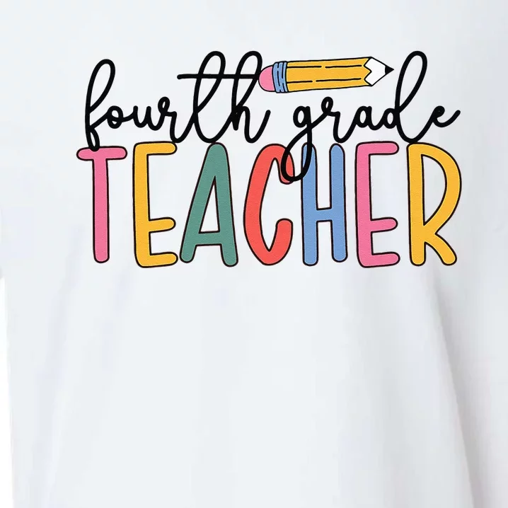 4th Grade Teacher Boho Fourth Grade Teachers Sueded Cloud Jersey T-Shirt