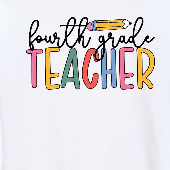 4th Grade Teacher Boho Fourth Grade Teachers Garment-Dyed Sweatshirt