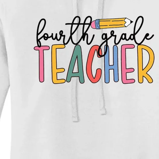 4th Grade Teacher Boho Fourth Grade Teachers Women's Pullover Hoodie