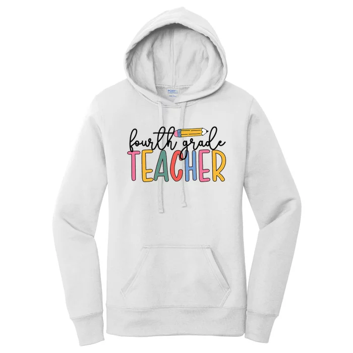 4th Grade Teacher Boho Fourth Grade Teachers Women's Pullover Hoodie