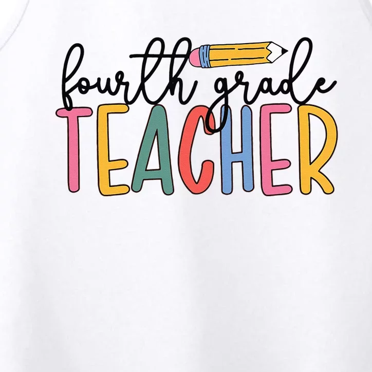 4th Grade Teacher Boho Fourth Grade Teachers Performance Tank