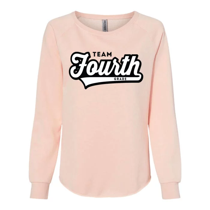 4th Grade TEAM School Teacher Fourth Baseball-Style Womens California Wash Sweatshirt