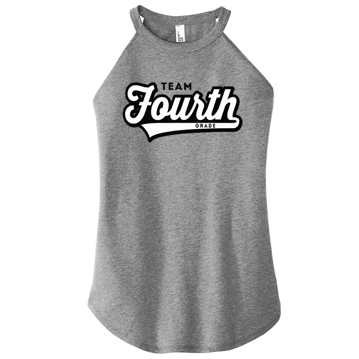 4th Grade TEAM School Teacher Fourth Baseball-Style Women’s Perfect Tri Rocker Tank