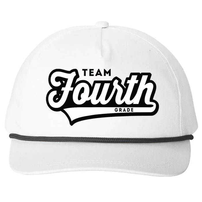 4th Grade TEAM School Teacher Fourth Baseball-Style Snapback Five-Panel Rope Hat