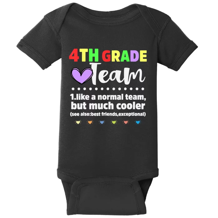 4th Grade Team Teacher Like A Normal Team But Much Cooler Baby Bodysuit