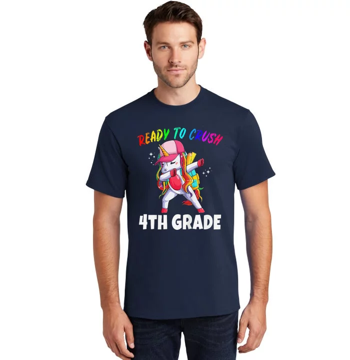 4th Grade Unicorn First Day Of School Gift Rainbow Tall T-Shirt