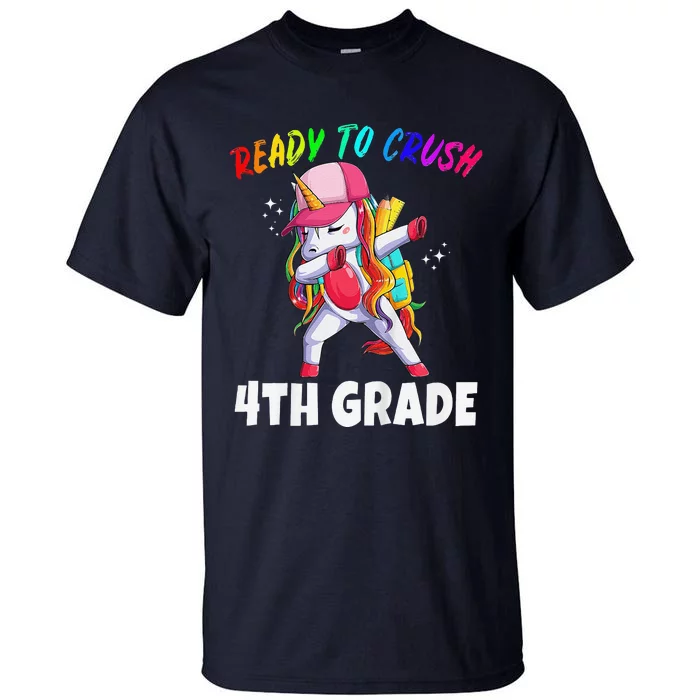 4th Grade Unicorn First Day Of School Gift Rainbow Tall T-Shirt