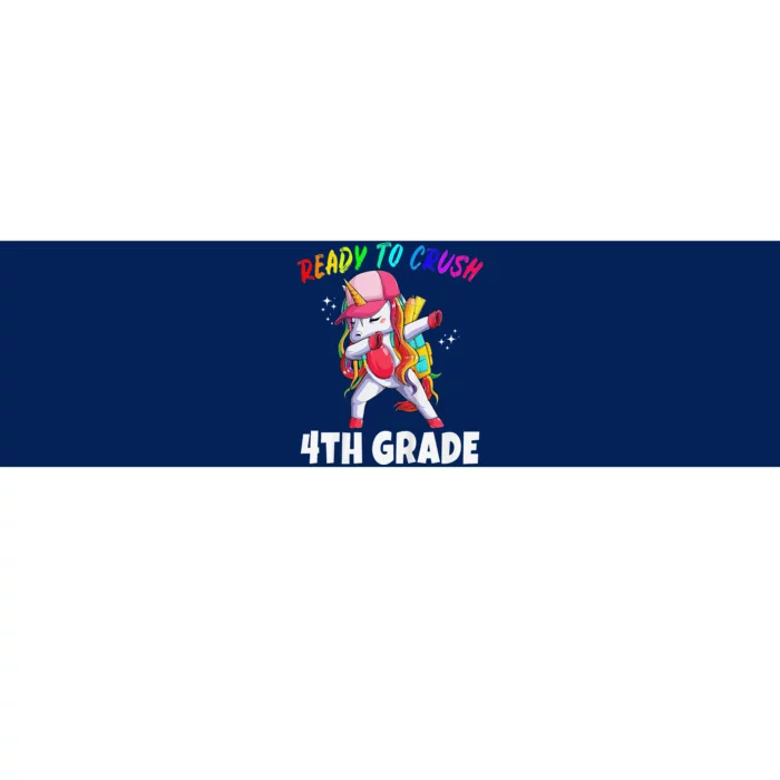 4th Grade Unicorn First Day Of School Gift Rainbow Bumper Sticker