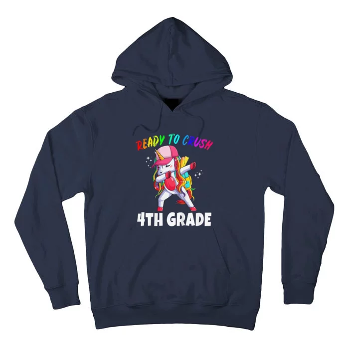 4th Grade Unicorn First Day Of School Gift Rainbow Tall Hoodie