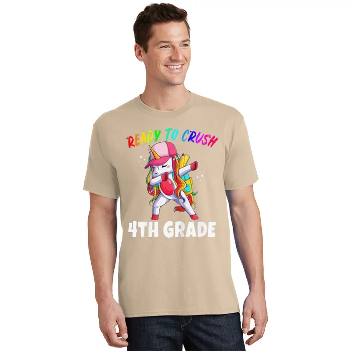 4th Grade Unicorn First Day Of School Gift Rainbow T-Shirt