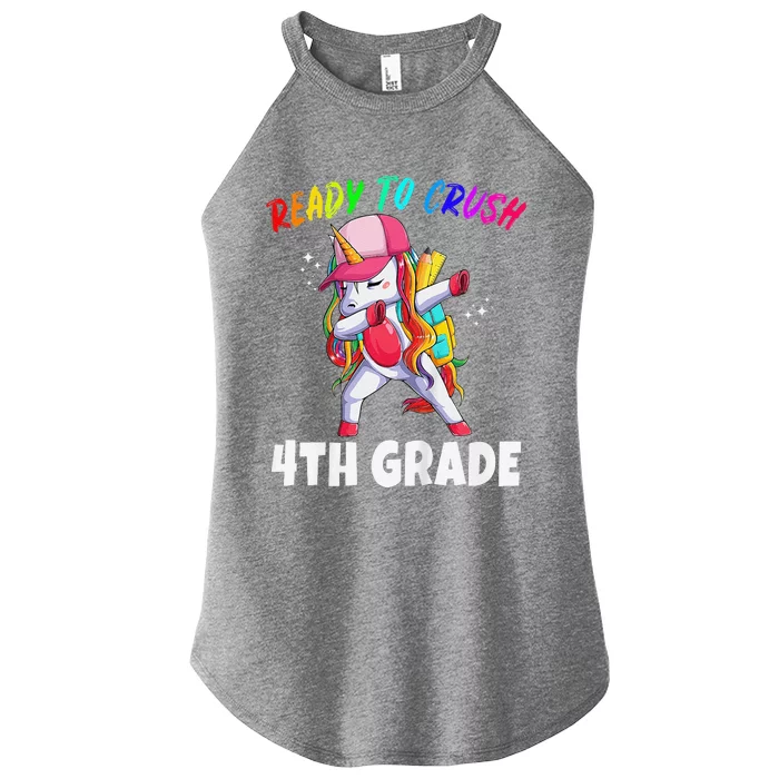 4th Grade Unicorn First Day Of School Gift Rainbow Women’s Perfect Tri Rocker Tank