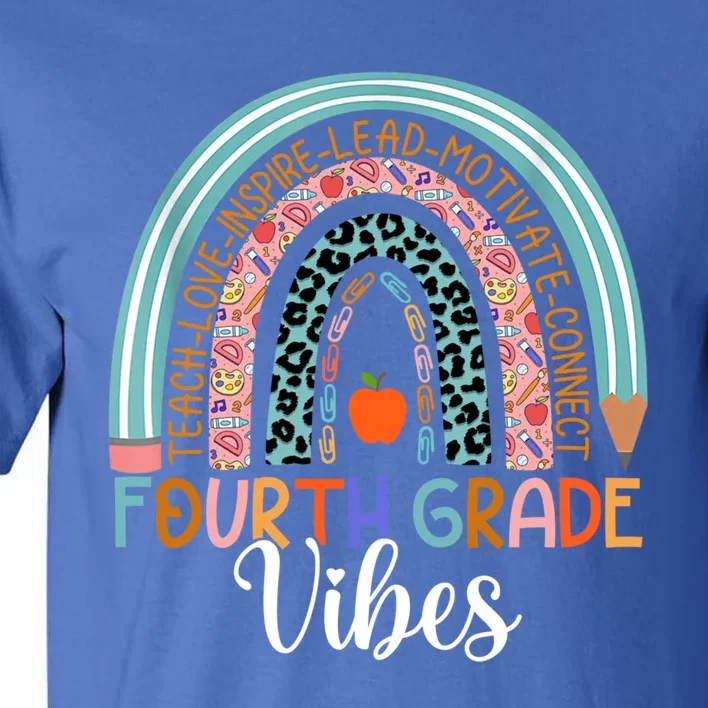 4Th Grade Vibes Rainbow Fourth Grade Teacher Team 4Th Grade Gift Tall T-Shirt