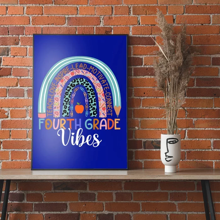 4Th Grade Vibes Rainbow Fourth Grade Teacher Team 4Th Grade Gift Poster